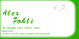 alex pohli business card